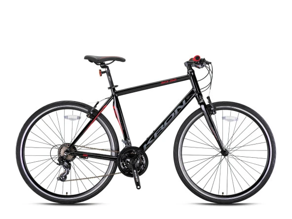 Kron SPX100 V 28" Jant 20" Kadro 21 Vites Şehir Bisikleti SİYAH KIRMIZI