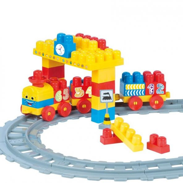 Dolu 58 Parça Tren ve Yol Seti Oyuncak Tren Seti 58 parça Legolu