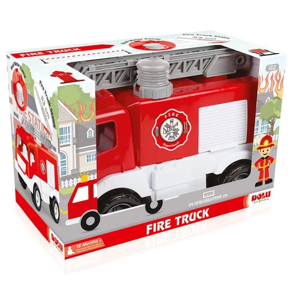 Dolu 7022 Oyuncak İtfaiye Kamyonu Pencereli 38 cm Çocuk İtfaiye Aracı - 7