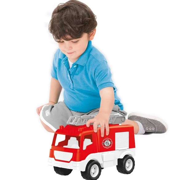 Dolu 7022 Oyuncak İtfaiye Kamyonu Pencereli 38 cm Çocuk İtfaiye Aracı - 3