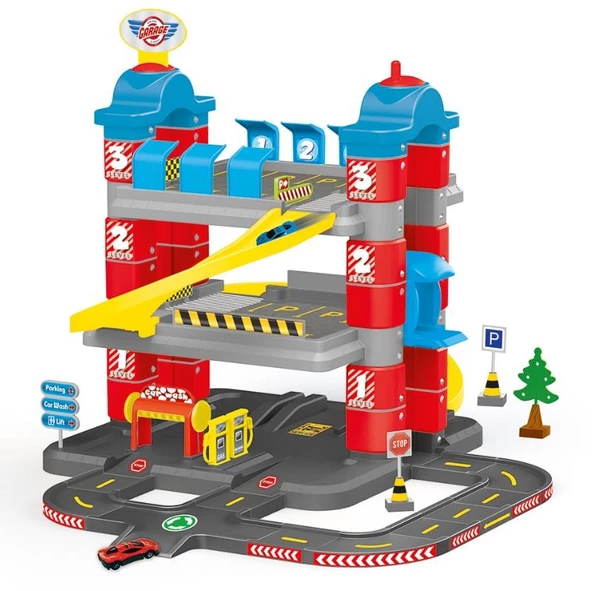 Dolu 5158  Eğitici Ögretici 3 Katlı Otopark Ve Yarış Yol Seti