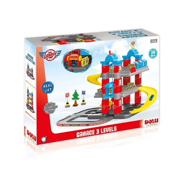 Dolu 5158  Eğitici Ögretici 3 Katlı Otopark Ve Yarış Yol Seti - 8