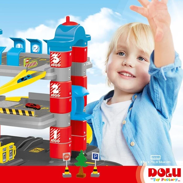 Dolu 5158  Eğitici Ögretici 3 Katlı Otopark Ve Yarış Yol Seti - 7