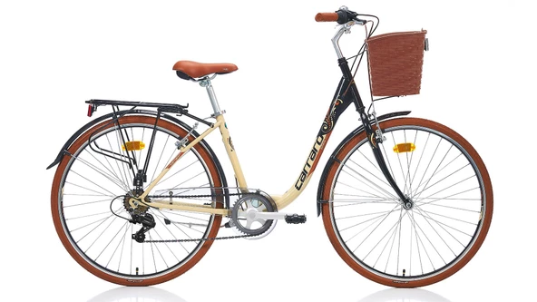 CARRARO 28" JANT JULİANA 7-Vites V-Fren BAYAN ŞEHİR BİSİKLETİ BEJ-KAHVERENGİ - Resim 2