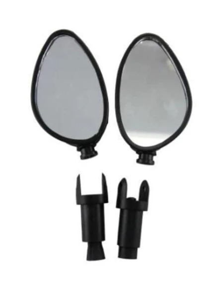 Bisiklet ve Scooter Aynası Geniş Dikiz Ayna Siyah Sağ Sol Takım - Resim 2