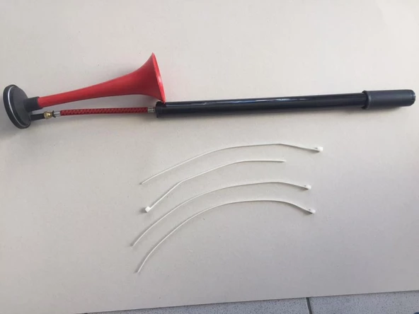 Bisiklet Havalı Kamyon Korna Takımı Pompa+Korna+Kelepçe seti - 2