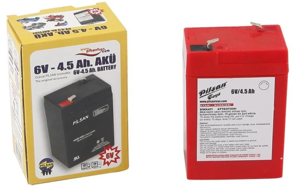 PİLSAN 6 Volt 4.5 A Çocuk Araba Aküsü 6 V 4.5 Amper Orjinal Pilsan Akü