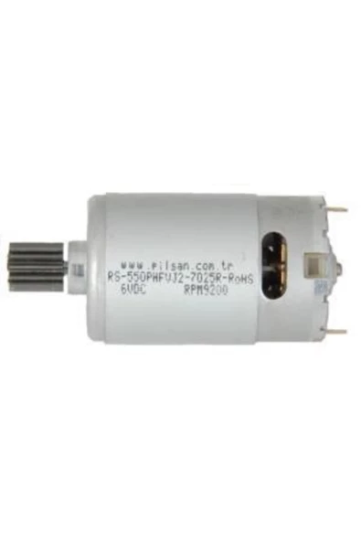PİLSAN Orjinal 6 Volt Motor Dişlili Akülü Araba Motoru 6v 9200rpm