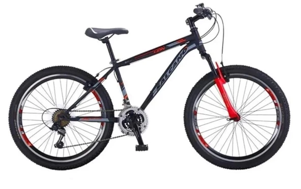 Salcano Lion 27.5 Jant V-fren 18 Kadro Dağ Bisikleti Siyah Kırmızı Gri - 2