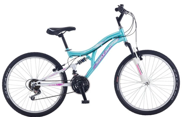 Salcano Helen 24 Jant V-fren Bayan Dağ Bisikleti Turkuaz Beyaz Mor