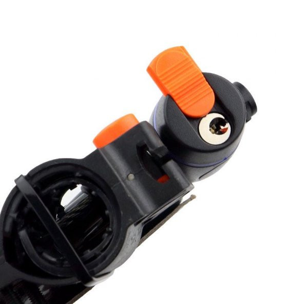 Anahtarlı Çelik Kilit Bisiklet Motosiklet Scooter Güvenlik Kilidi 80 CM - 3