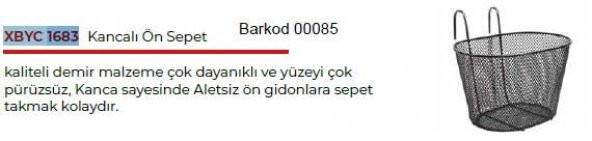 Bisiklet Ön sepet Kancalı Model ÖN SEPET Direkt Montaj sök tak bisiklet sepeti - 3