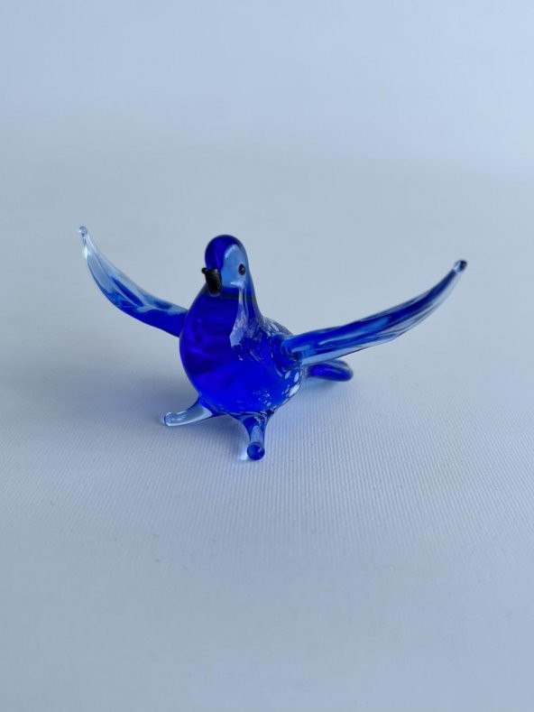 El Yapımı Murano Cam Kuş Biblo A18 - Resim 2
