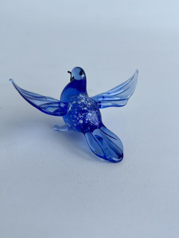 El Yapımı Murano Cam Kuş Biblo A18 - Resim 3