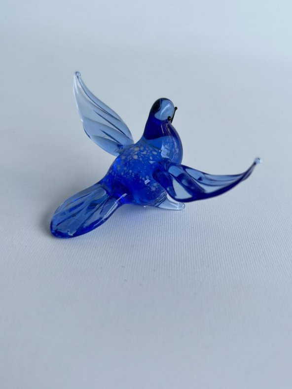 El Yapımı Murano Cam Kuş Biblo A18 - Resim 4