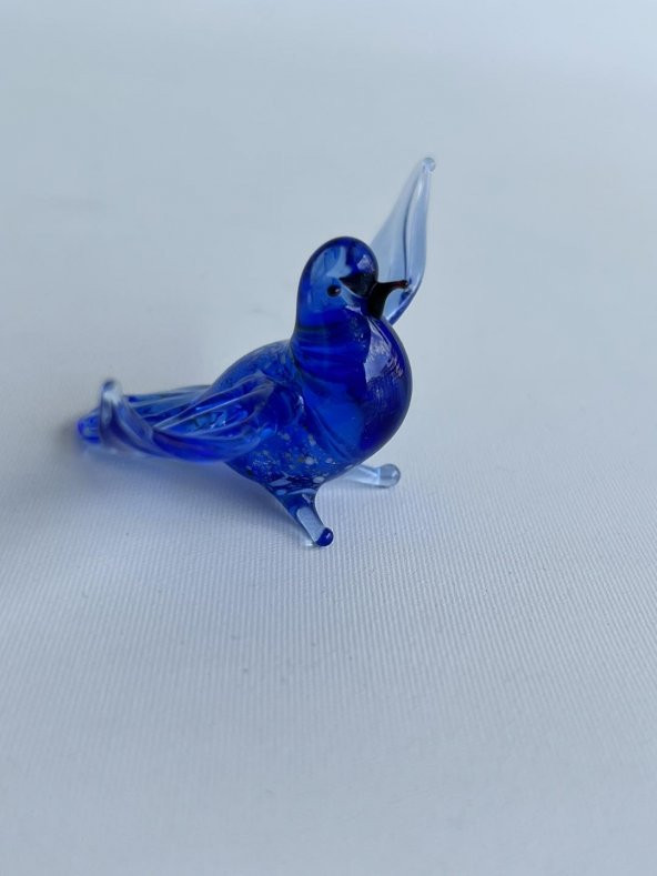 El Yapımı Murano Cam Kuş Biblo A18 - Resim 5
