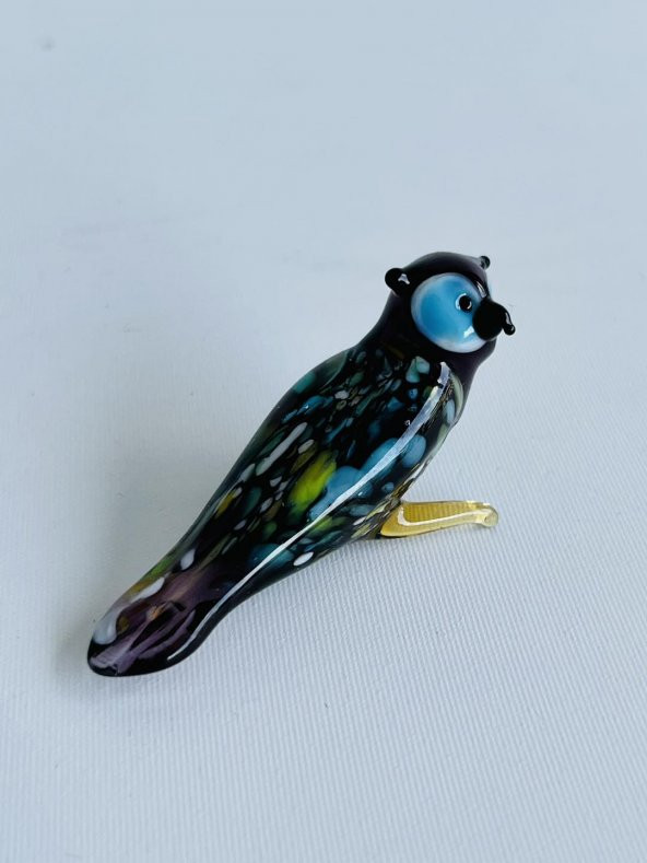 El Yapımı Murano Cam Baykuş Biblo A23-01 - Resim 3