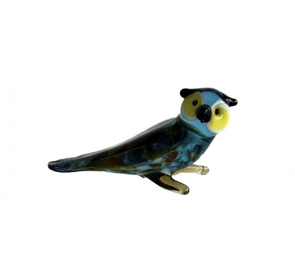 El Yapımı Murano Cam Baykuş Biblo A24-02 ürün görseli 1