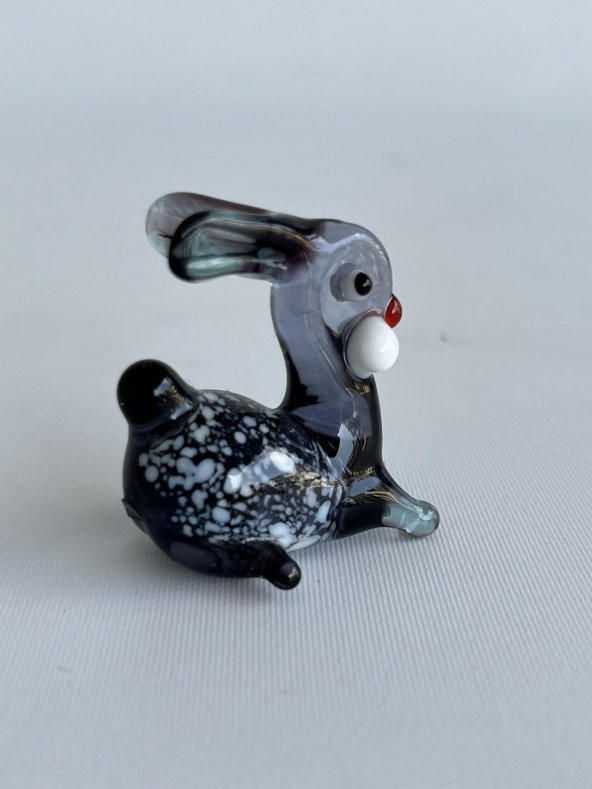 El Yapımı Murano Cam Tavşan Biblo A22-03 - Resim 4