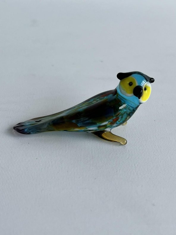 El Yapımı Murano Cam Baykuş Biblo A24-02 - Resim 5