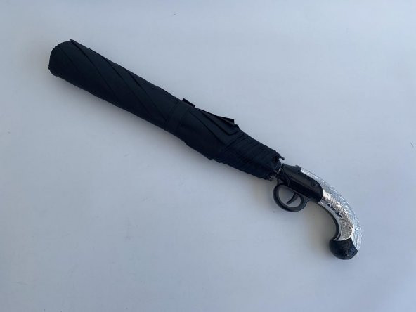 Antika Tabanca Tasarımlı Otomatik Şemsiye - 5