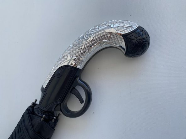 Antika Tabanca Tasarımlı Otomatik Şemsiye - 6