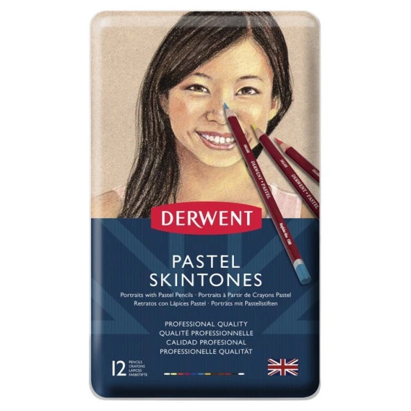 Derwent Pastel Pencil Skintones 12li Pastel Kalem Seti Ten Renkleri