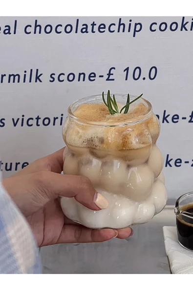 2 Li Set Isıya Dayanıklı Borosilikat Boncuk & Üzüm Şekilli Bardak Boncuklu Tasarım Meyve - 3