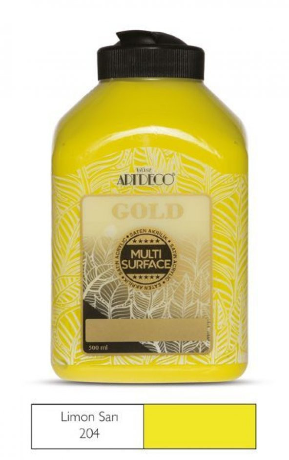 Artdeco Gold Multi Surface Akrilik Boya 500 ml. 204 LİMON SARI