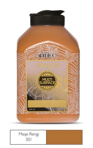 Artdeco Gold Multi Surface Akrilik Boya 500 ml. 301 MEŞE RENGİ