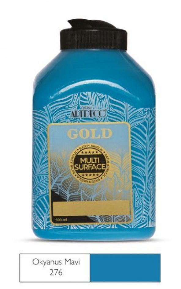 Artdeco Gold Multi Surface Akrilik Boya 500 ml. 276 OKYANUS MAVİ