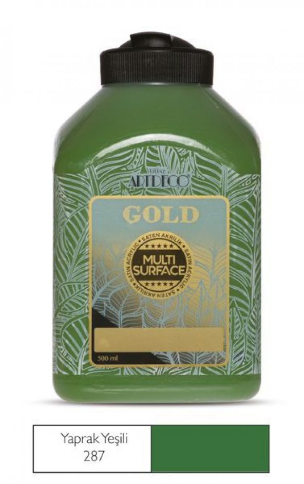 Artdeco Gold Multi Surface Akrilik Boya 500 ml. 287 YAPRAK YEŞİLİ
