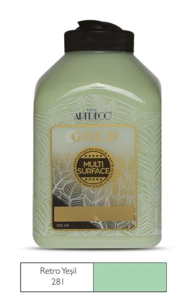 Artdeco Gold Multi Surface Akrilik Boya 500 ml. 281 RETRO YEŞİL