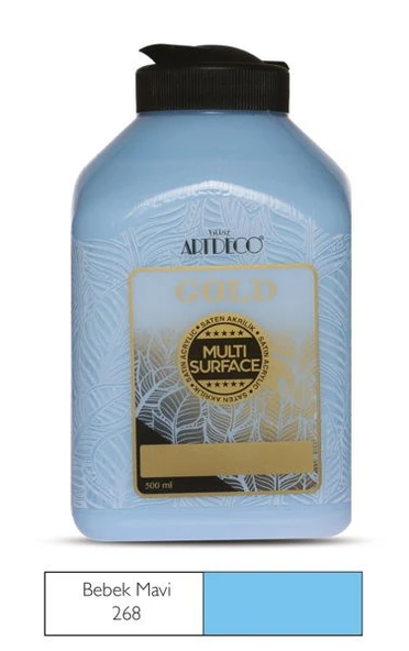Artdeco Gold Multi Surface Akrilik Boya 500 ml. 268 BEBEK MAVİ