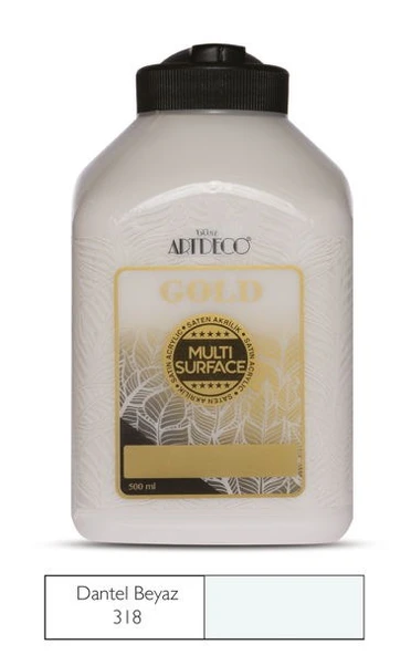 Artdeco Gold Multi Surface Akrilik Boya 500 ml. 318 DANTEL BEYAZ