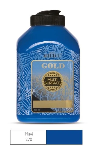 Artdeco Gold Multi Surface Akrilik Boya 500 ml. 270 MAVİ ürün görseli 1