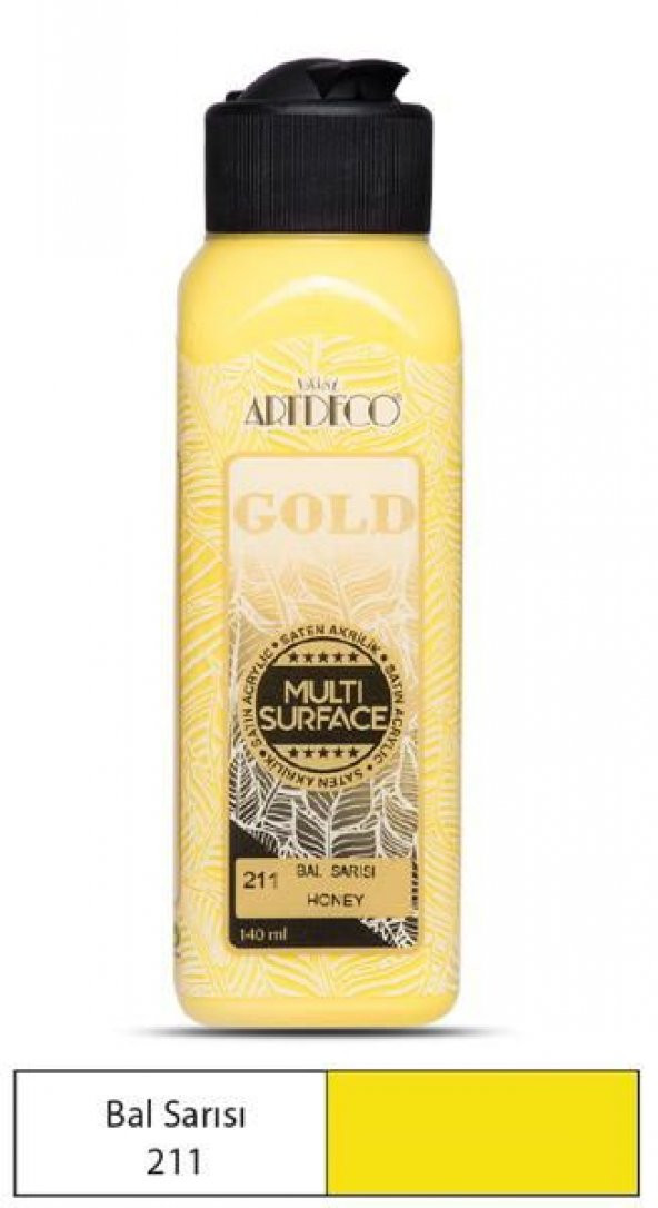 Artdeco Gold Multi Surface Akrilik Boya 140 ml. 211 BAL SARISI