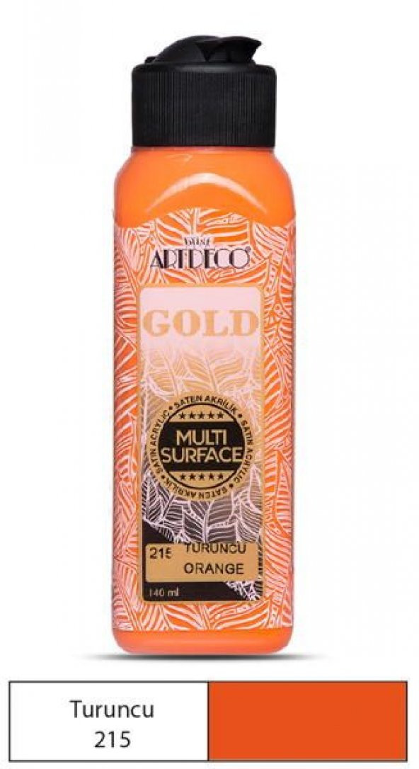 Artdeco Gold Multi Surface Akrilik Boya 140 ml. 215 TURUNCU