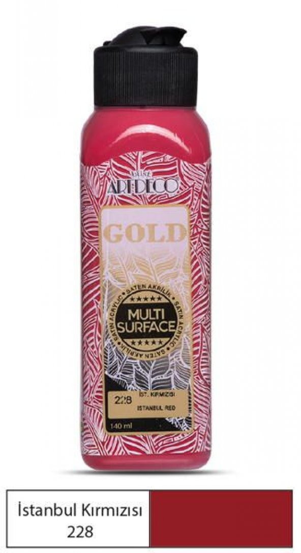 Artdeco Gold Multi Surface Akrilik Boya 140 ml. 228 İSTANBUL KIRMIZISI