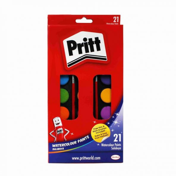 Pritt Suluboya 21 Renk Büyük Tablet