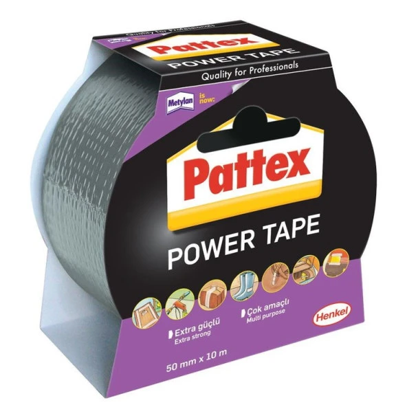 Pattex Power Tape Gri 50mm x 10mt