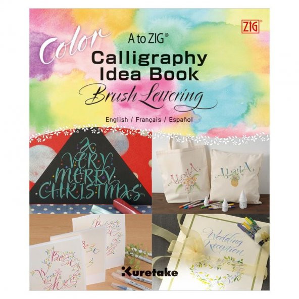 A to Zig Calligraphy Brush Lettering Color Fude Pens Kaligrafi Eğitim Kitapçığı