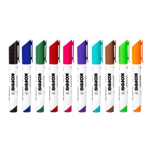 Kores K-Marker XW1 Beyaz Tahta Kalemi 10 Renk - Resim 2