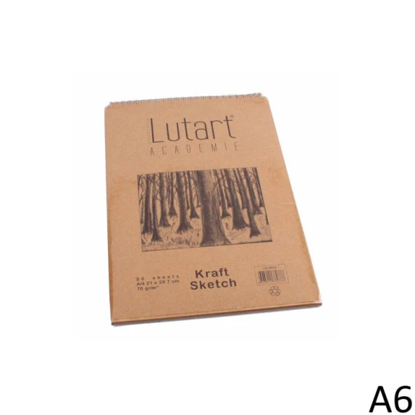 Lutart Kraft Sketch Blok 70 gr. 50 Sayfa A6