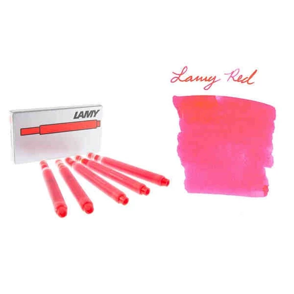 LAMY T10 Mürekkep Kartuşu 5li Kutu KIRMIZI