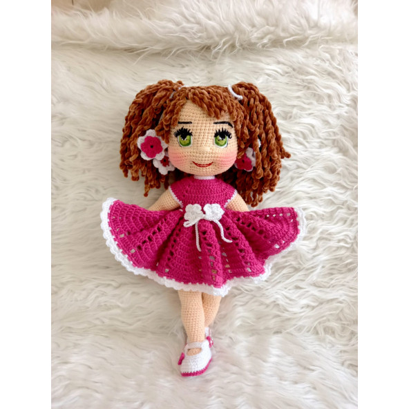 Pembe Ceylin Bebek Amigurumi Organik Oyuncak - 2