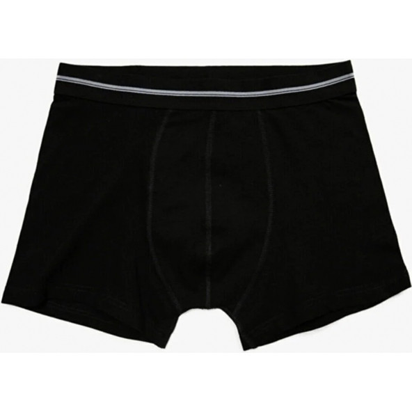 Lonca Tekstil Siyah Erkek Boxer Tekli Paket - 1