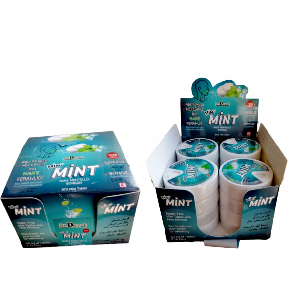 Dr.Devalı Mini MİNT NANELİ TABLET 50 Lİ MİNİ BONBON  ÖZEL MEKANİZMALI (1 ADET)