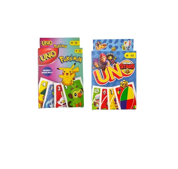 Pokemon Uno ve Brawl Stars Uno Oyun Kartları