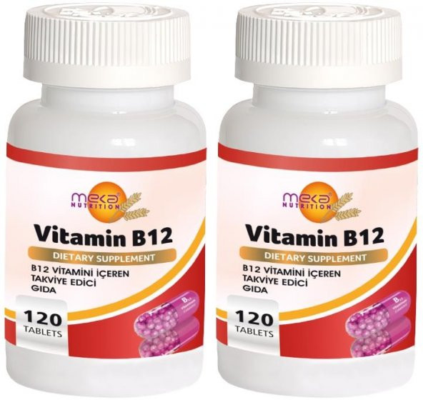 Meka Nutrition Vitamin B12 Vitamini 1000 Mcg 2x120 Tablet